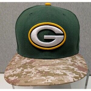 Green Bay Packers NFL New Era 59fifty Hat Cap Fitted Size 7 3/8 Military